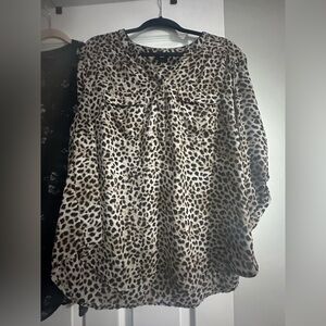 Torrid Leopard Print blouse and floral blouse